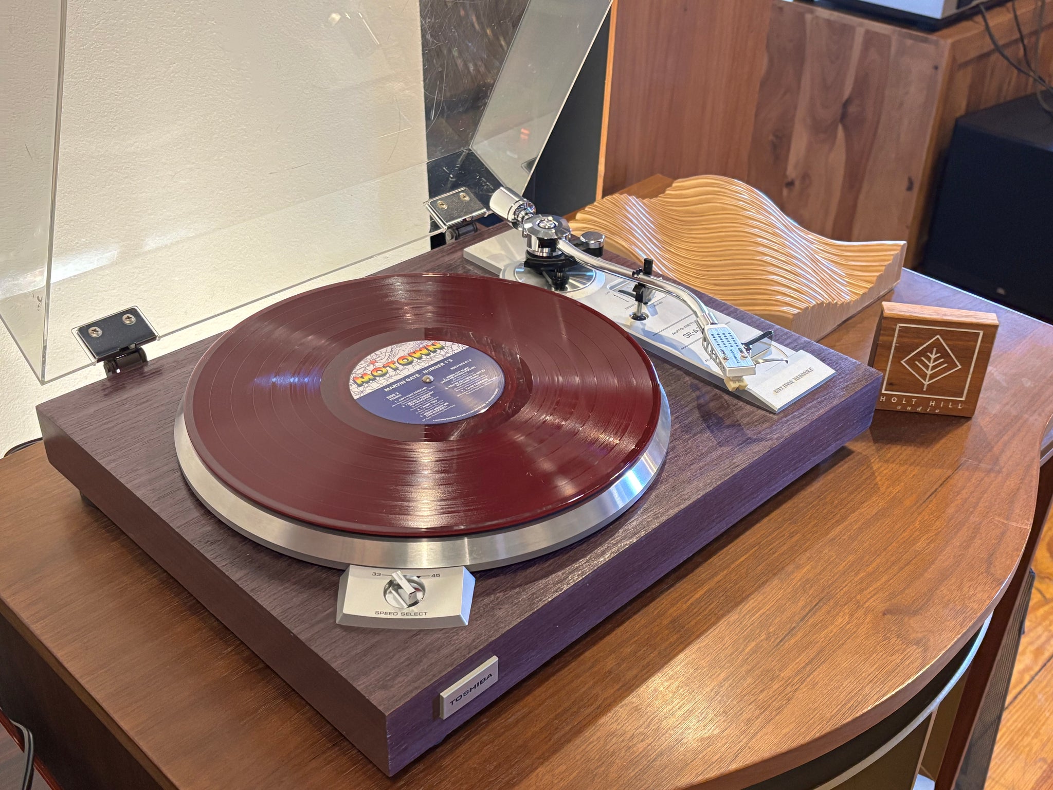 Toshiba SR-A270 Turntable w/Custom Purple Veneer Plinth So Fun