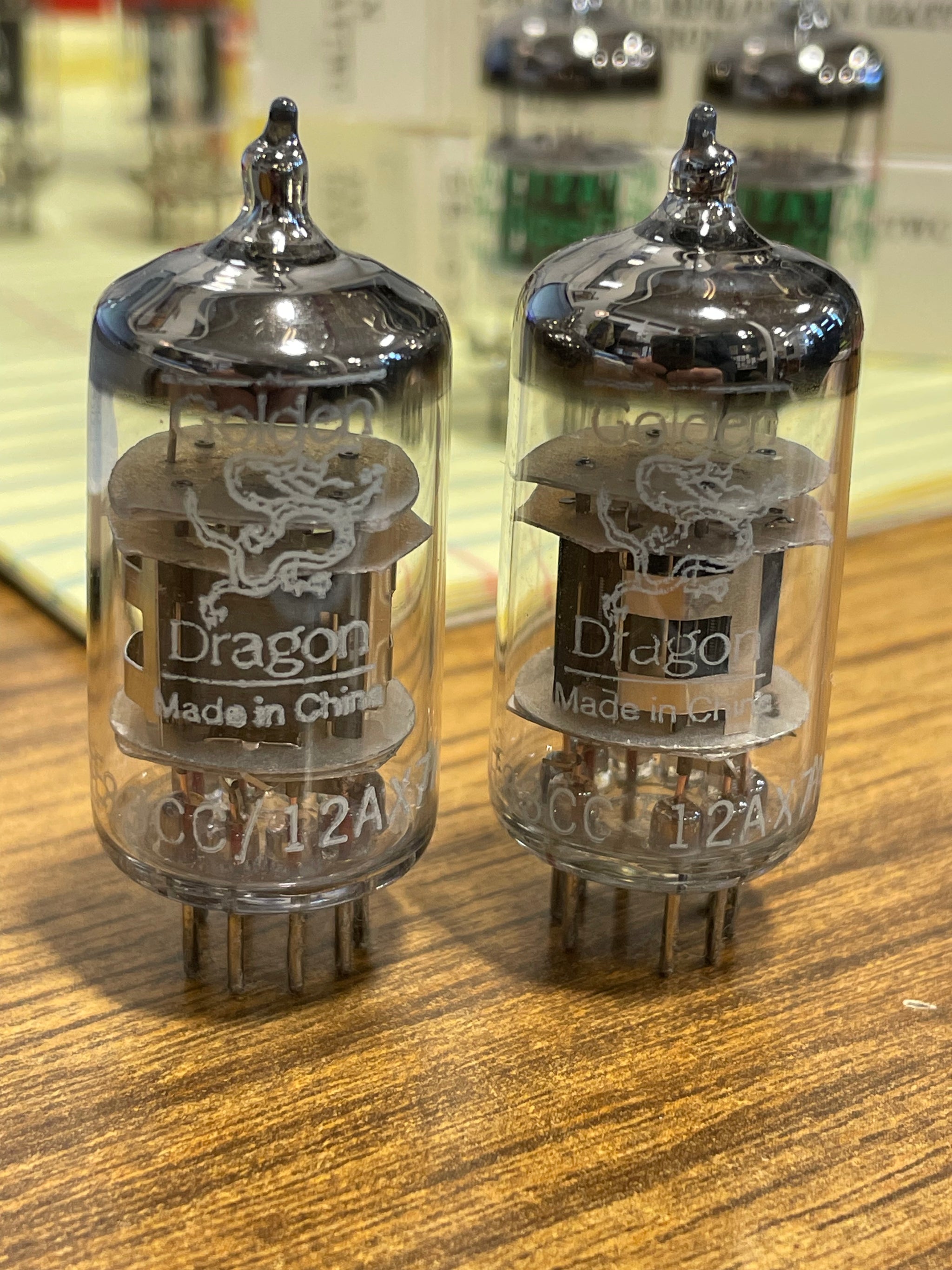 RARE Gold Dragon, 12AX7A/E83CC Small Signal Tubes - So Extra