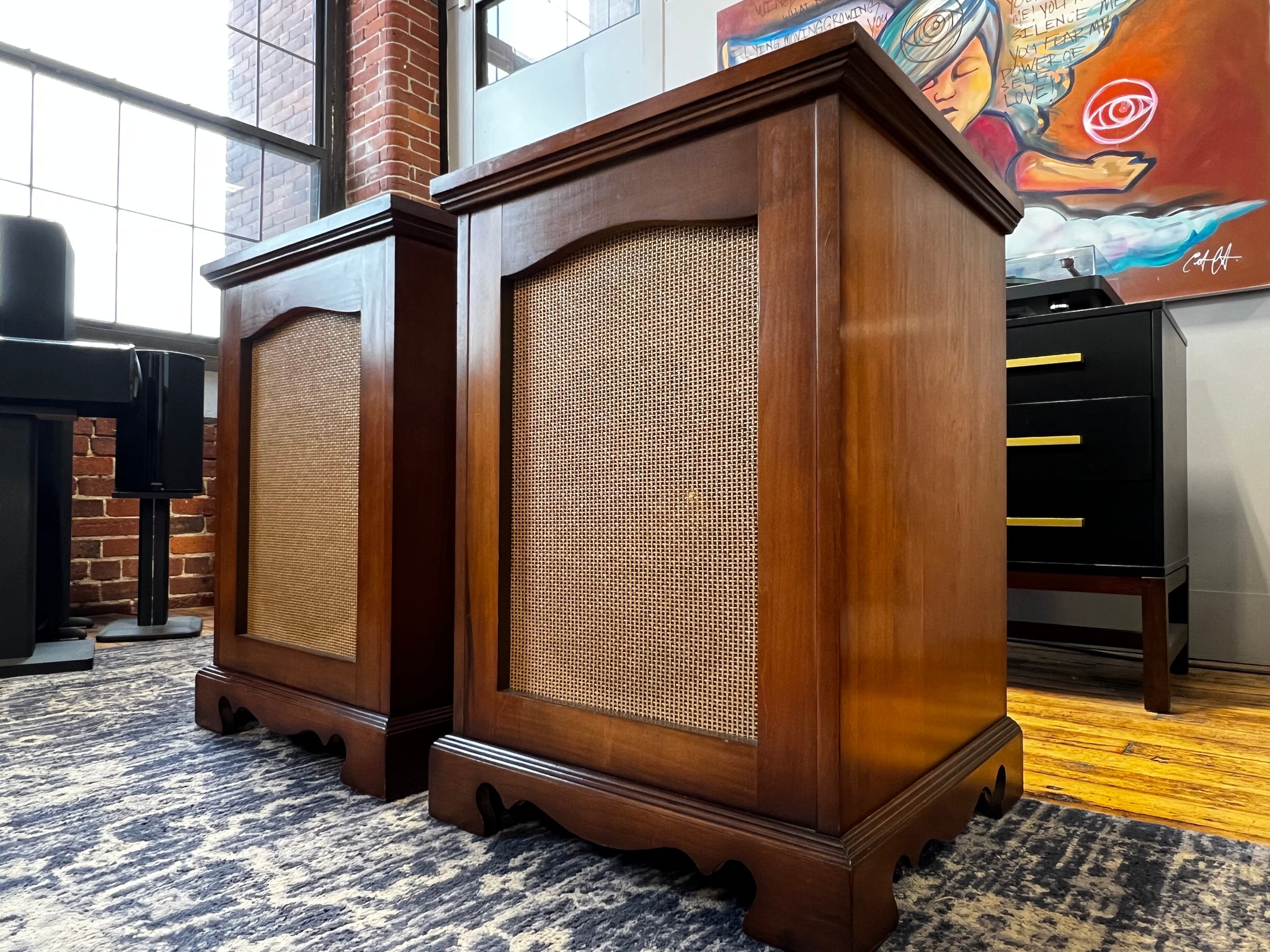 JBL '030' Speaker System, Custom Hillcraft Cherry Cabinets - SOLD