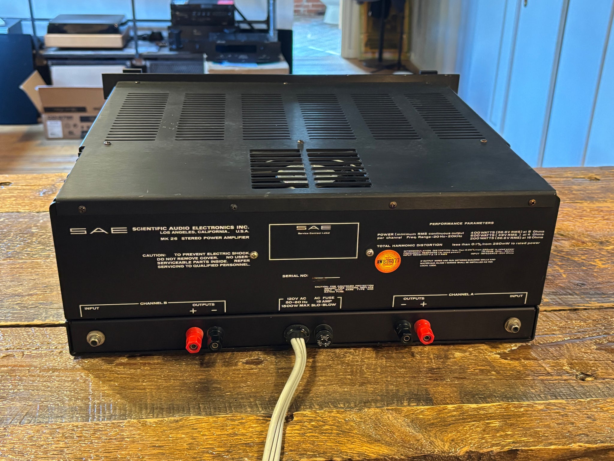 S A E 2600 STEREO パワーアンプ SCIENTIFIC AUDIO ELECTRONICS INC 