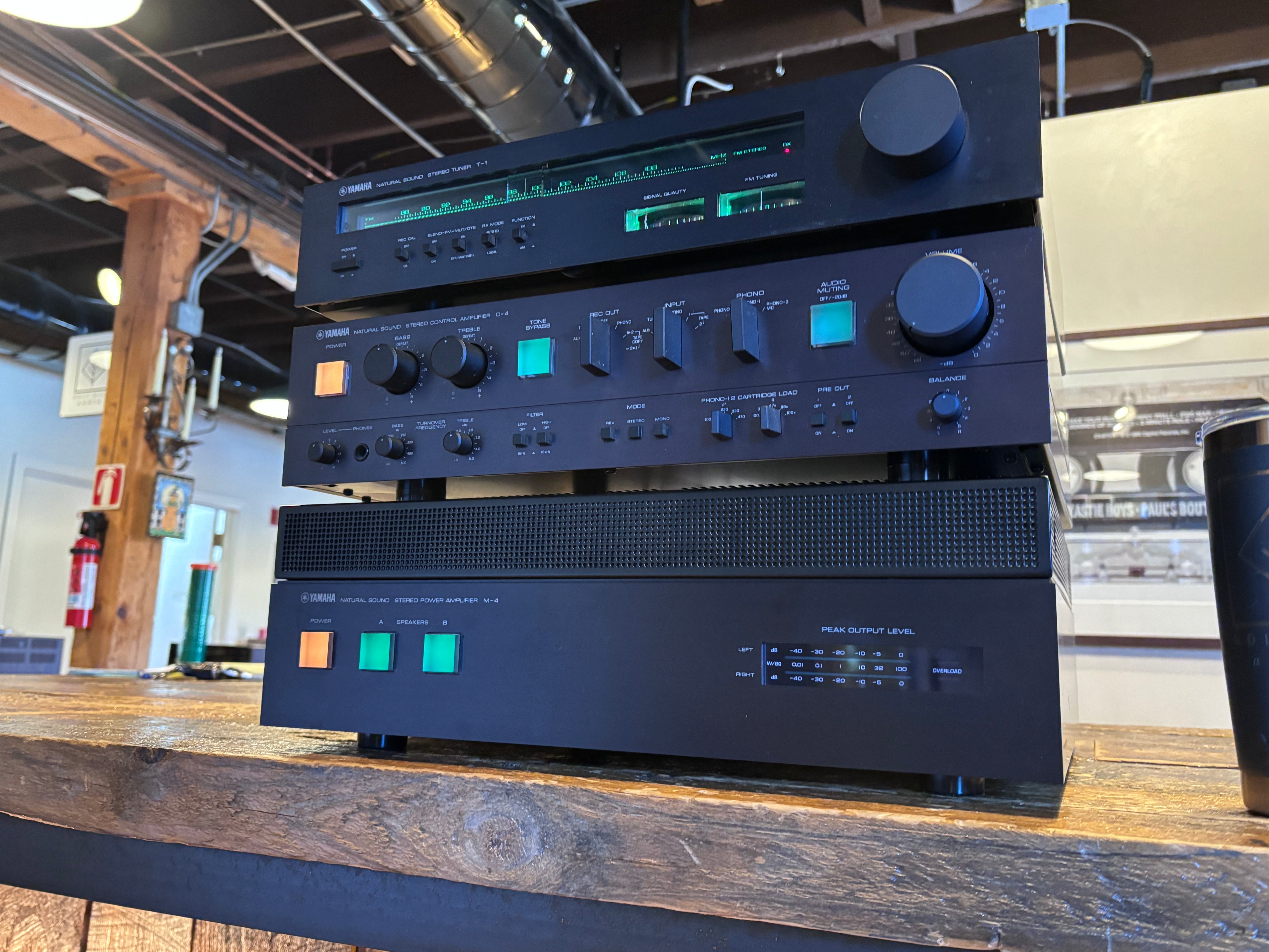 Classic Yamaha M-4 Power Amp, C-4 Preamp & T-1 Tuner - The Amazing 80s ...