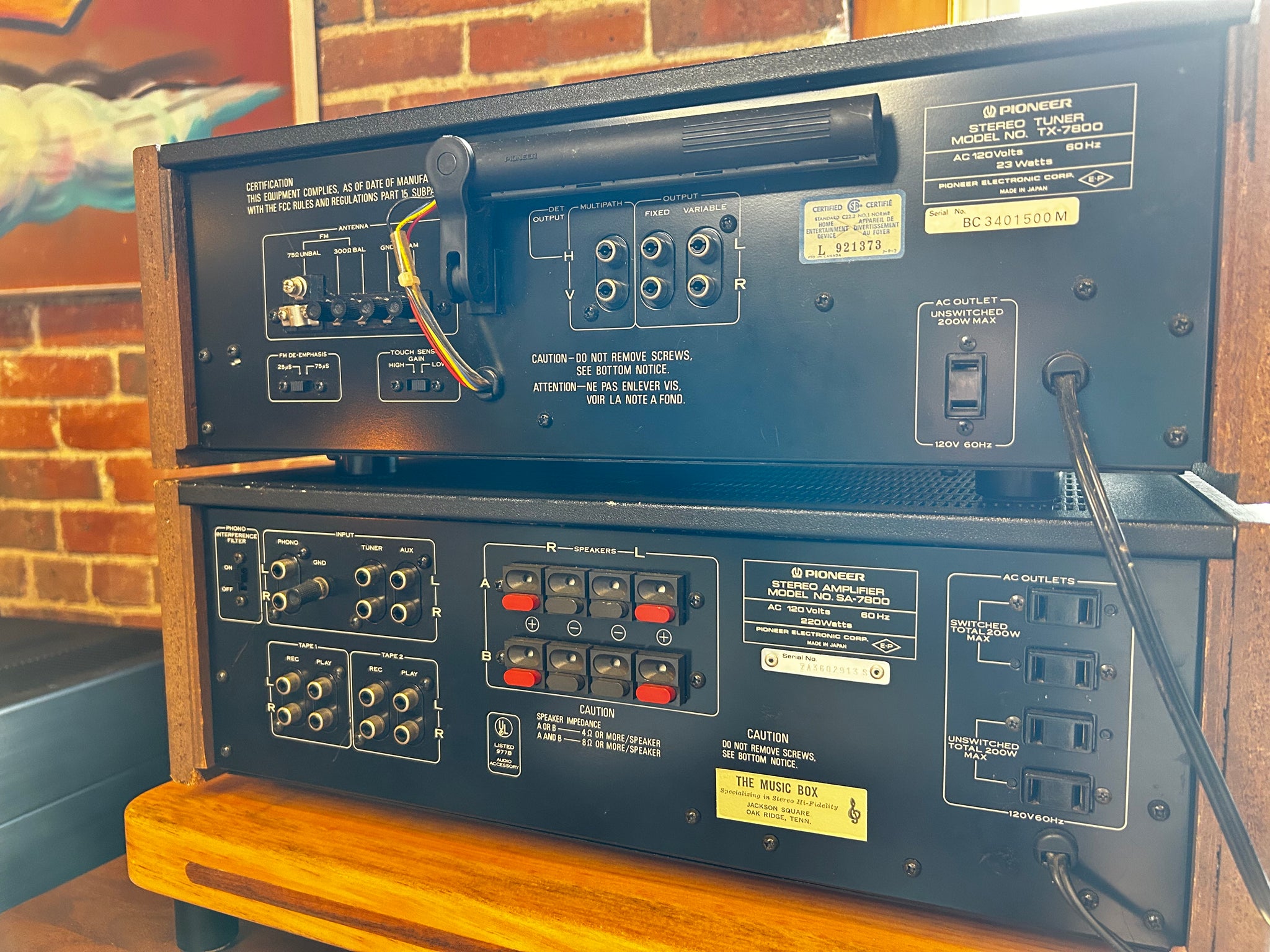 d*9様 【O-1573】パイオニア SA-7800II TX-7800II P Pioneer TX-7800IIの仕様 パイオニア