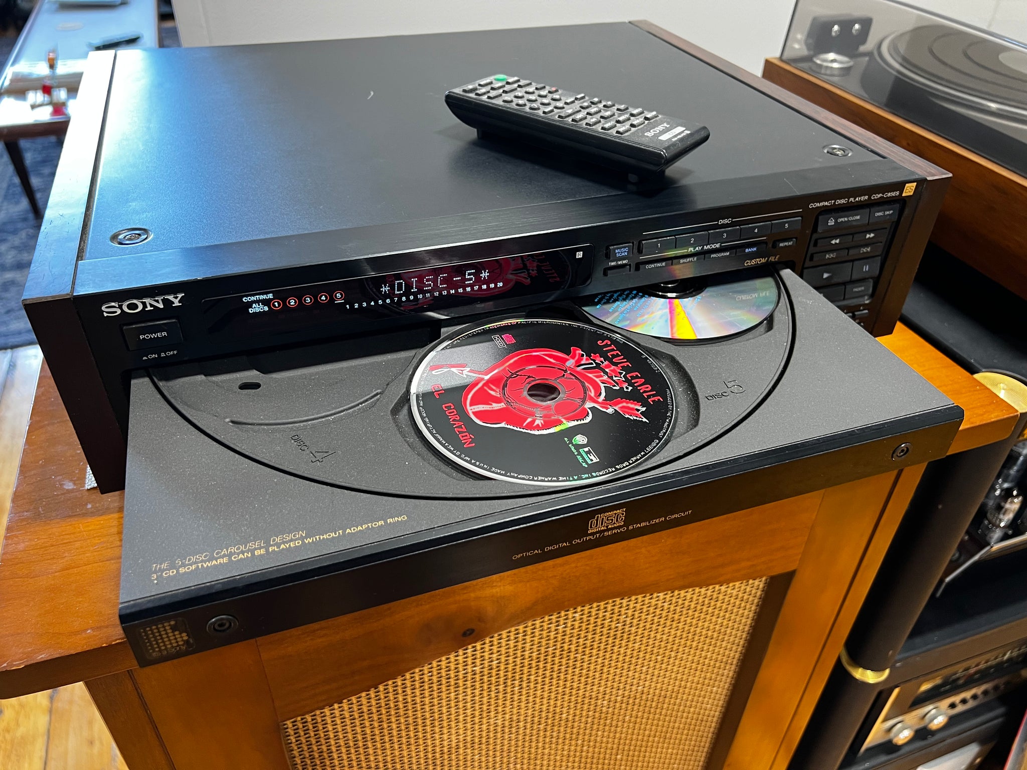 【美品】SONY CDP-570 COMPACT DZ-AT350S D Sony-CDP-CE535-5-Disc-Carousel