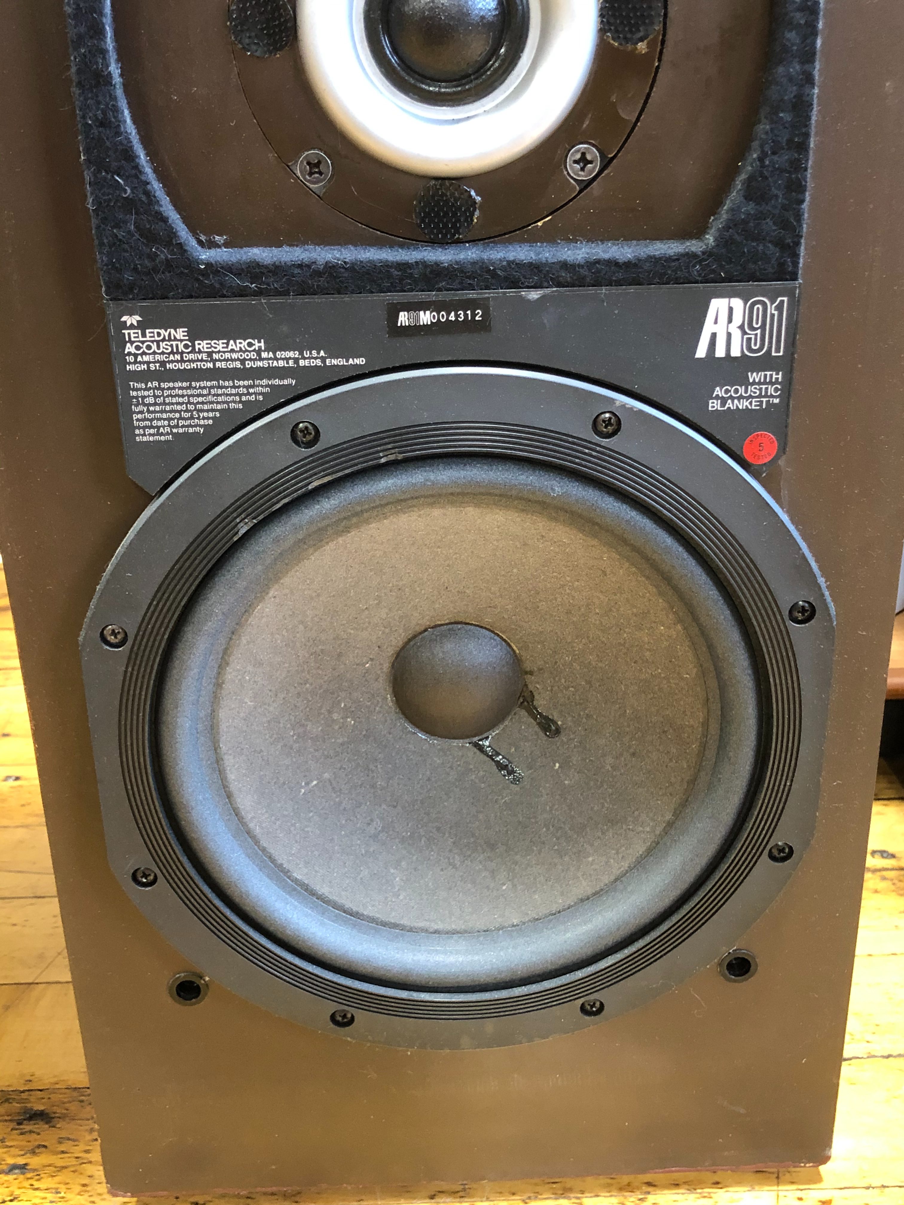 Acoustic Research AR91 3-way Tower Speakers - SOLD