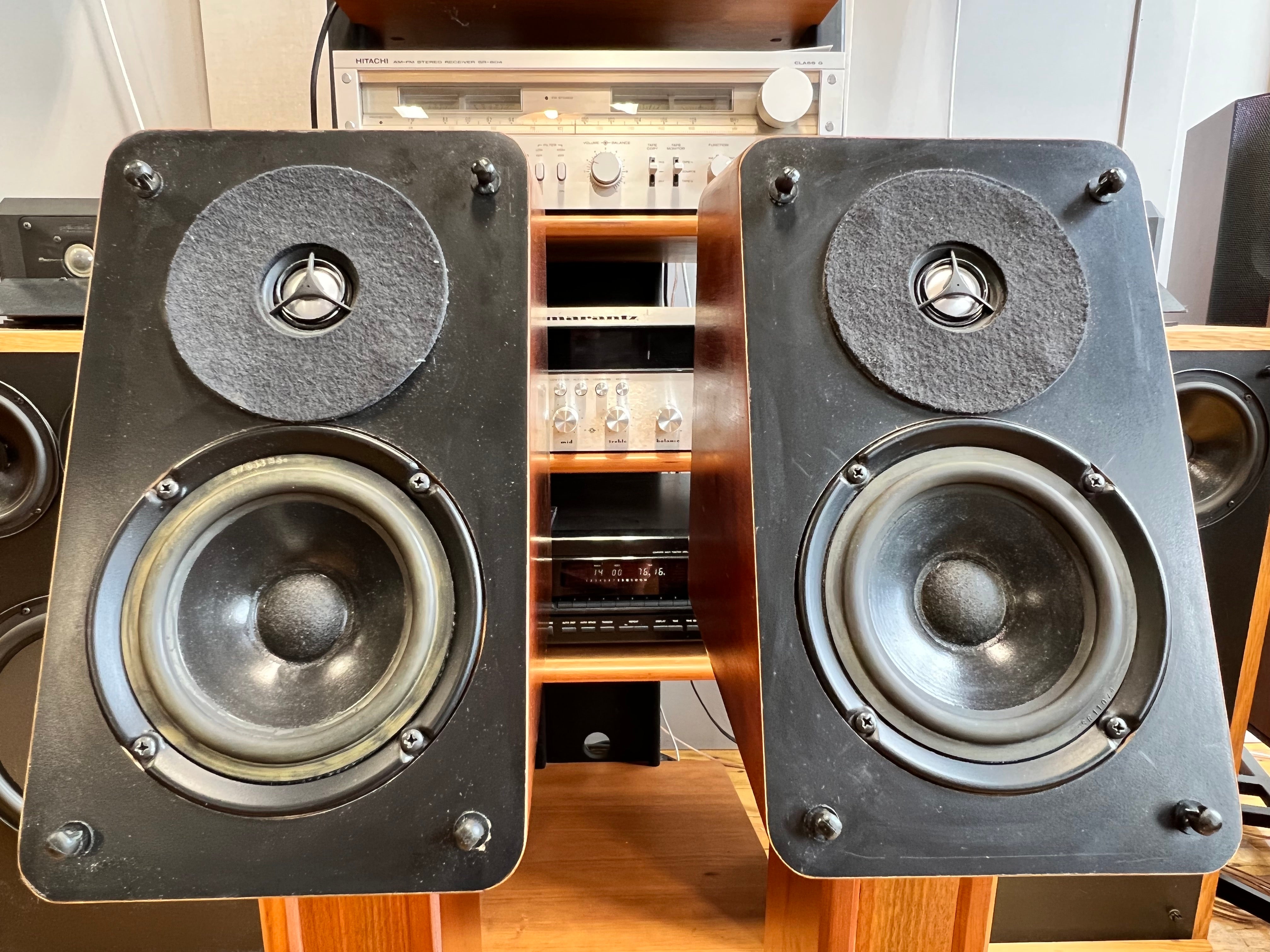 Rare ACI Audio Concept LV Speakers - Brown Vintage