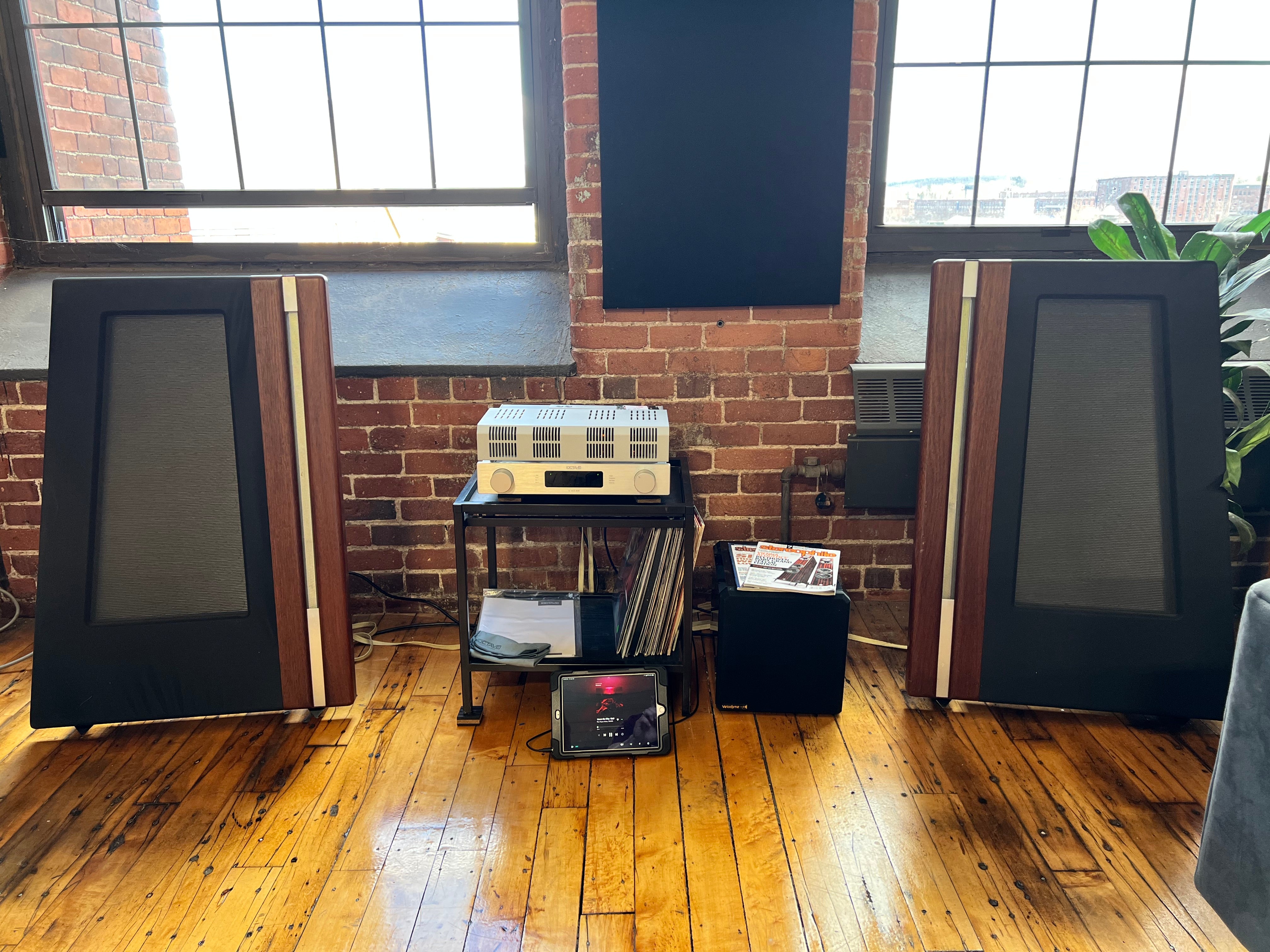 Apogee Ribbons Apogee Acoustics Stage, Hybrid Ribbon-Panel Speakers - SOLD – Holt Hill ...