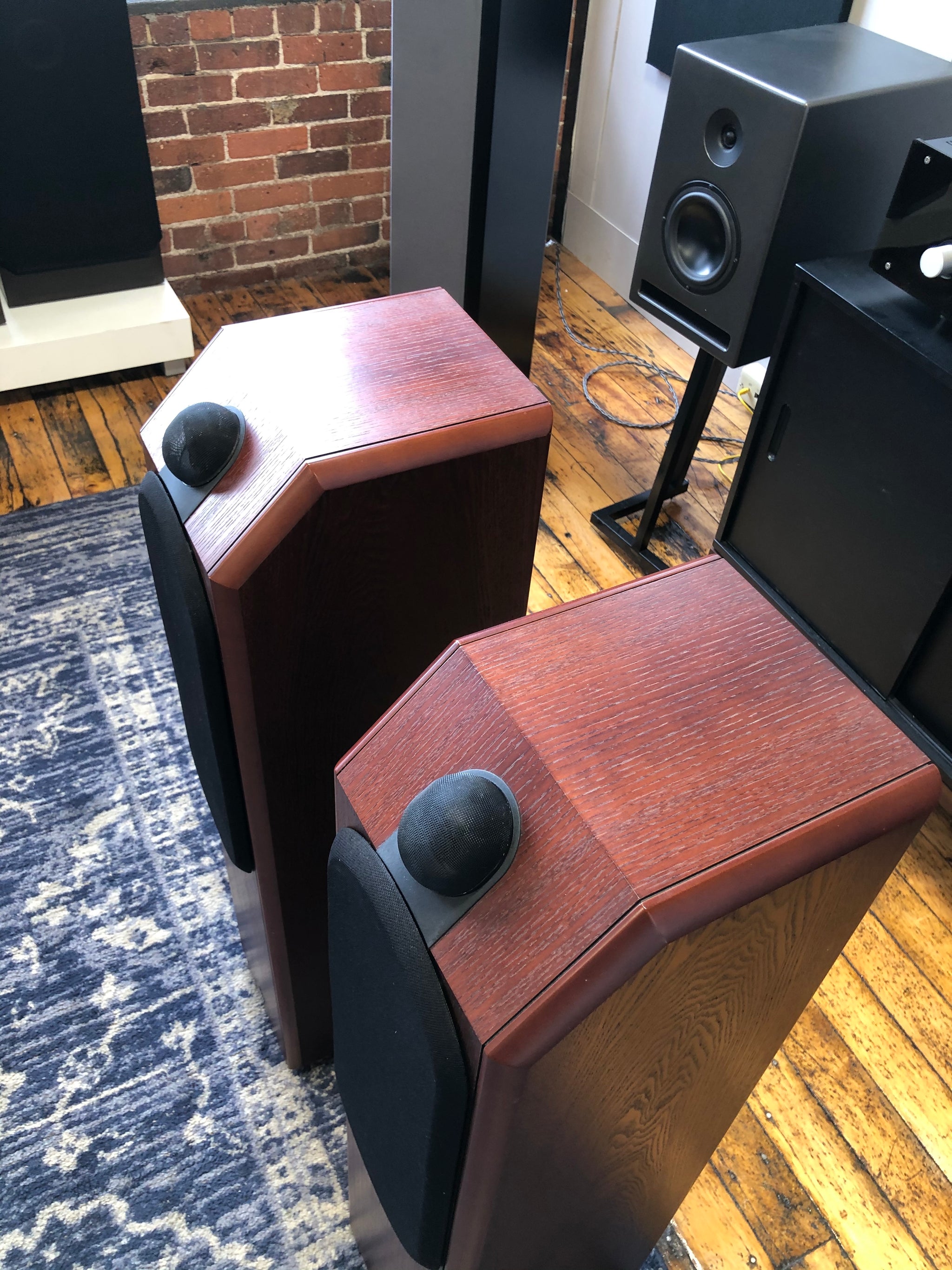 B&W CDM7 Special Edition Tower Speakers in Red Ash Finish - SOLD