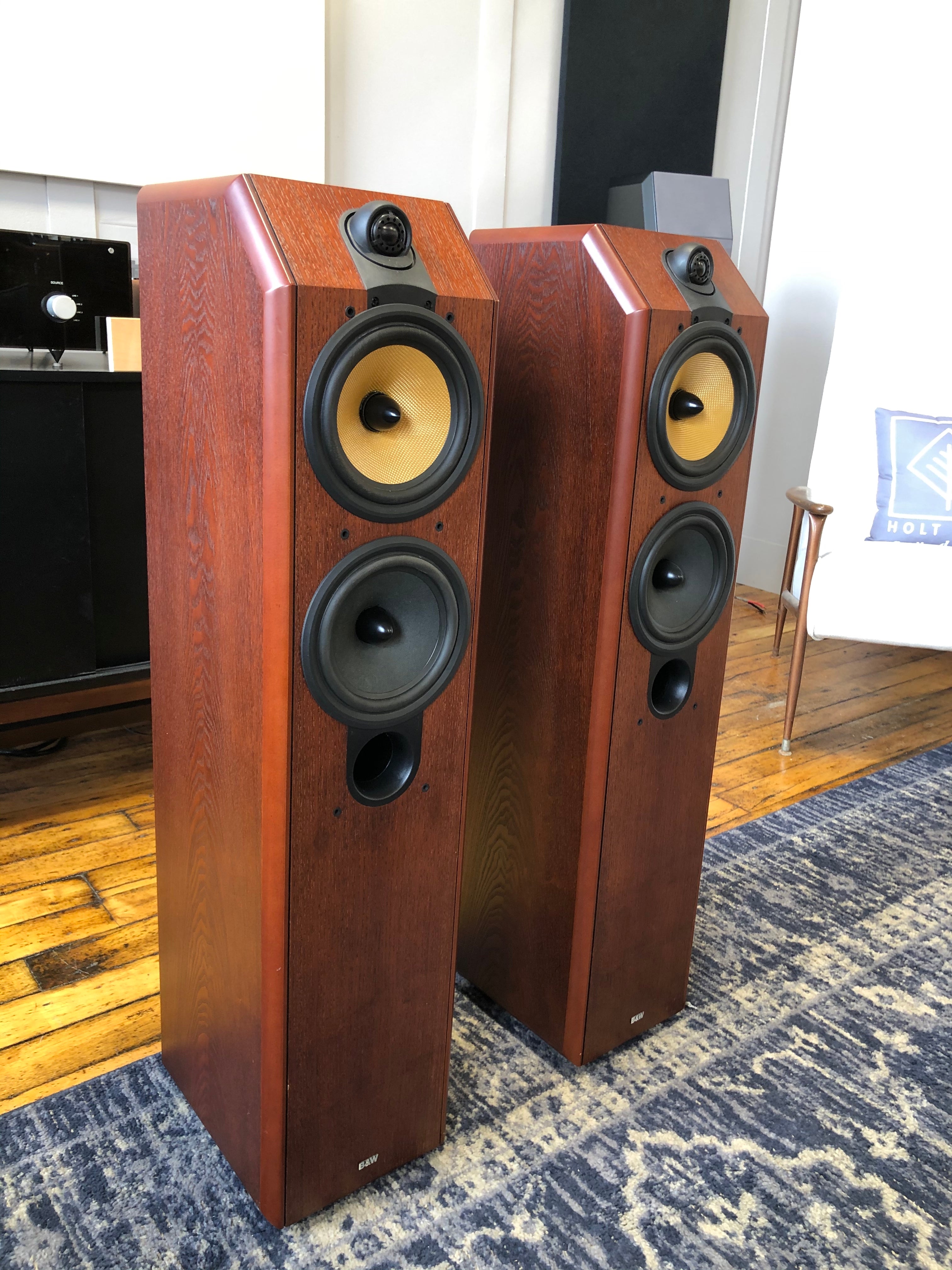 B&W CDM7 Special Edition Tower Speakers in Red Ash Finish - SOLD