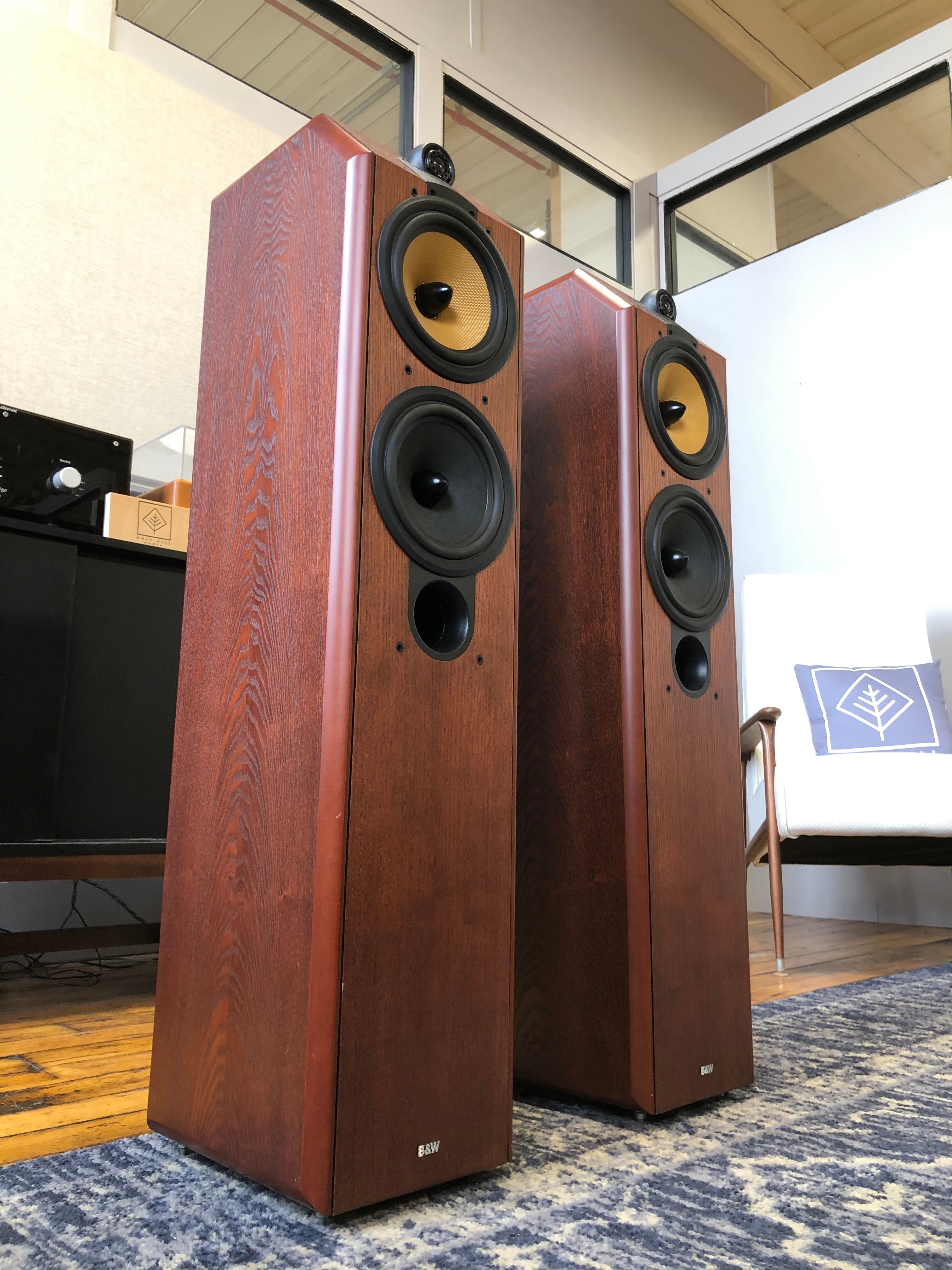 B&W CDM7 Special Edition Tower Speakers in Red Ash Finish - SOLD