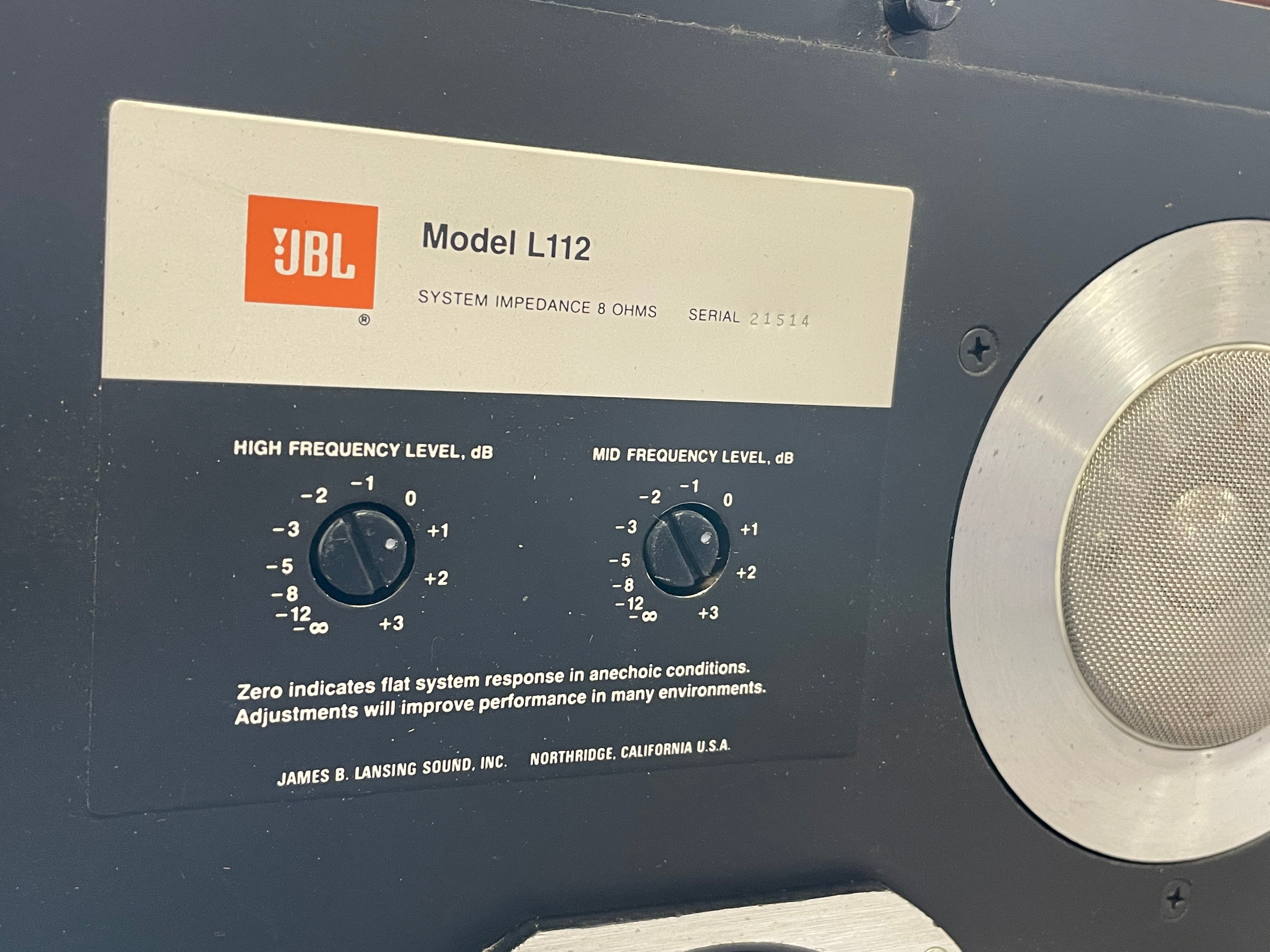 JBL L112 "Spectacular Time Capsule" Monitors - SOLD