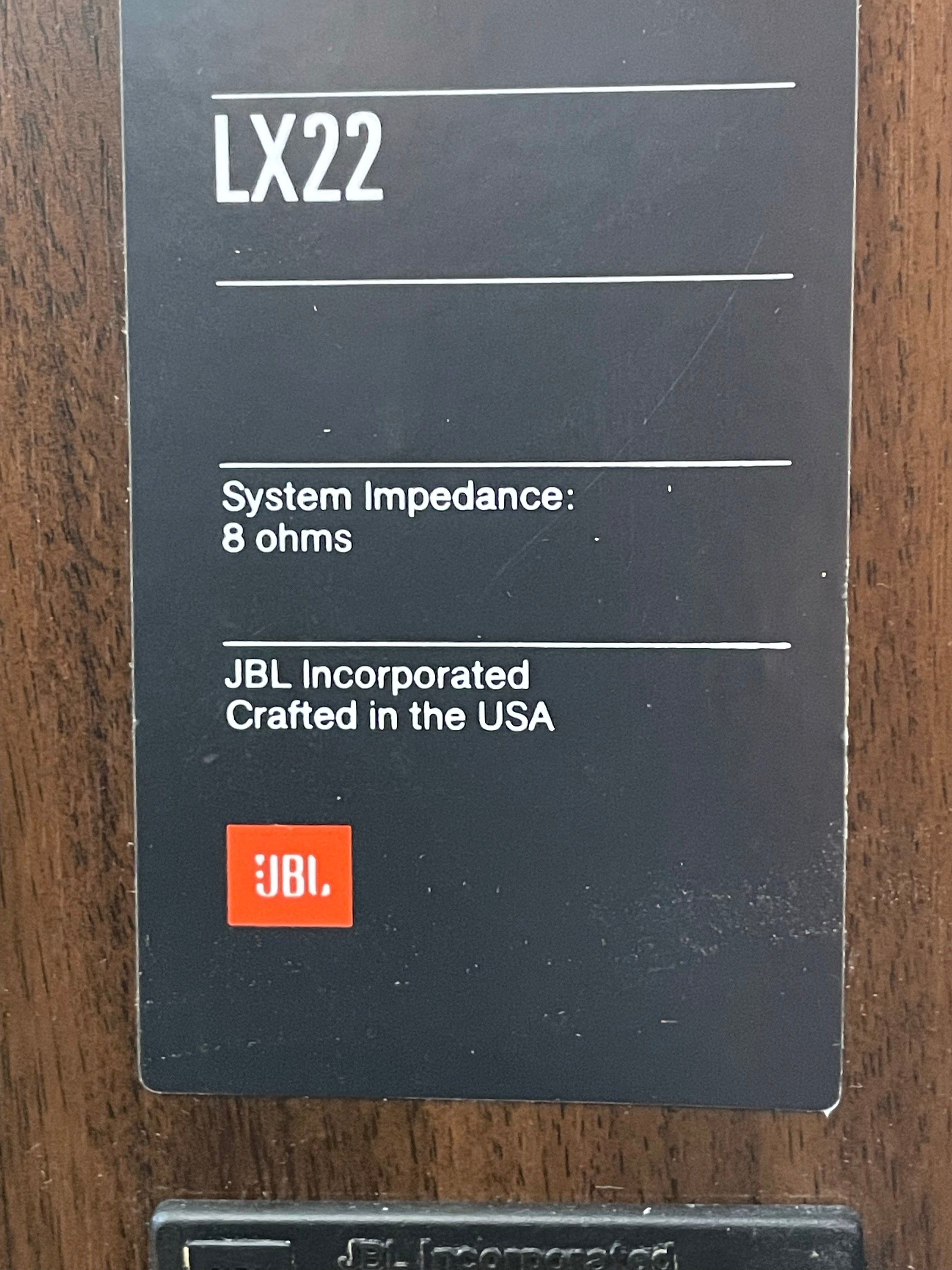 JBL LX22 Bookshelf Speakers -SOLD