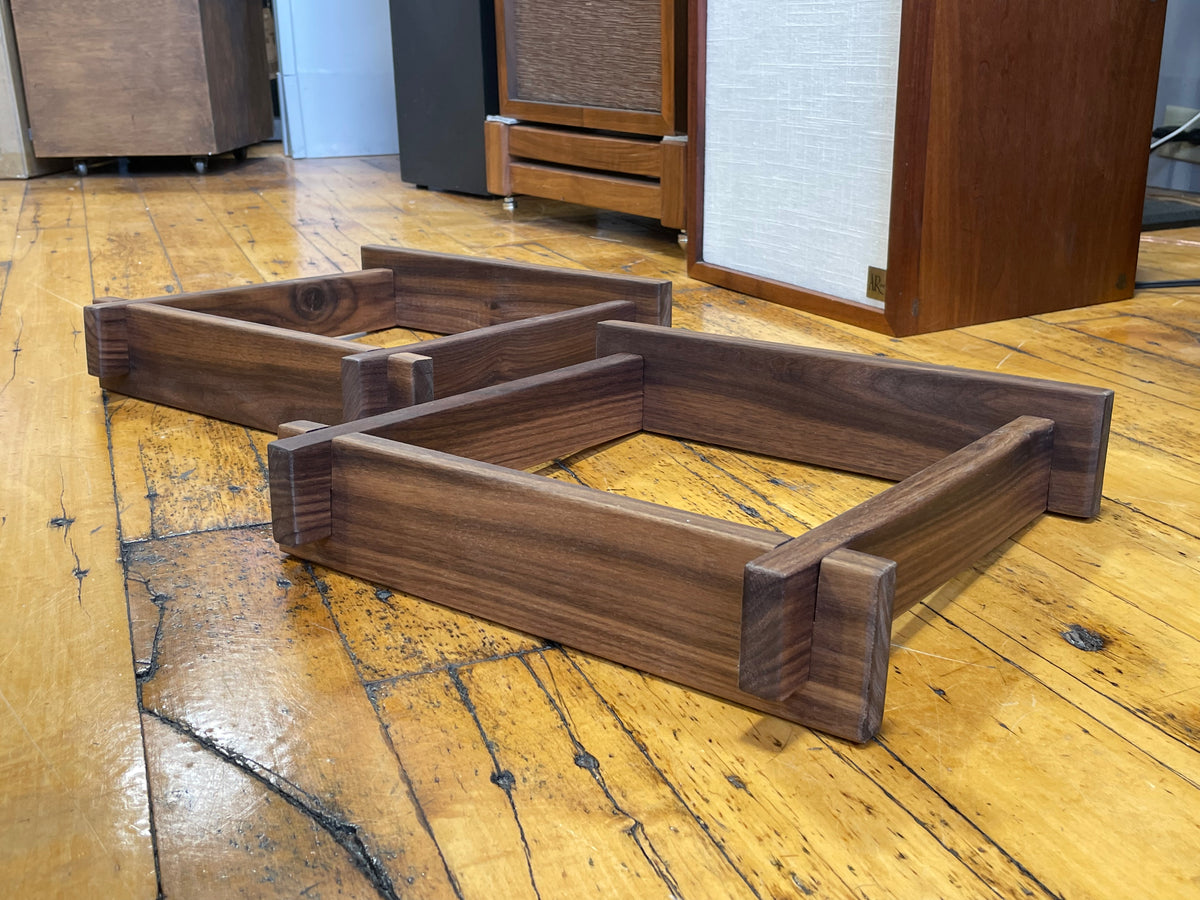 Solid Walnut Risers for, AR, JBL, Yamaha